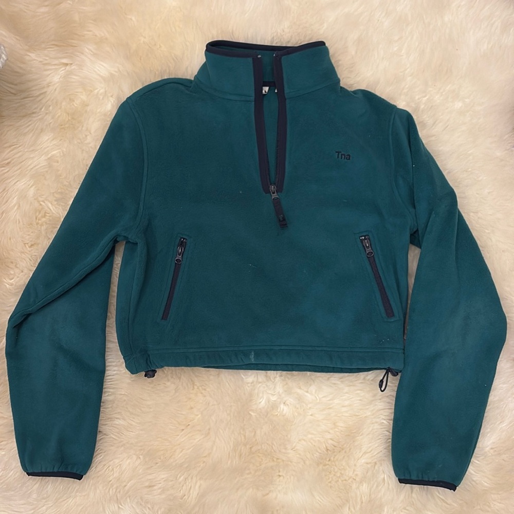 Cozy green TNA aritiza fleece size small